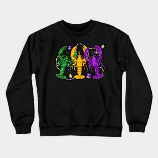 Mardi Gras Crawfish Happy Mardi Gras 2024 Matching Party Crewneck Sweatshirt